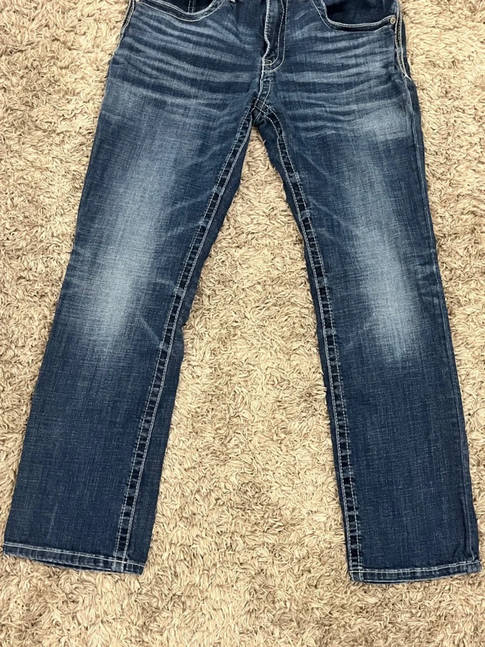 BKE Men's Dark Blue Straight Jeans - Picture 4 of 6